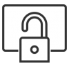 Icon of a piece of page and an unlocked padlock