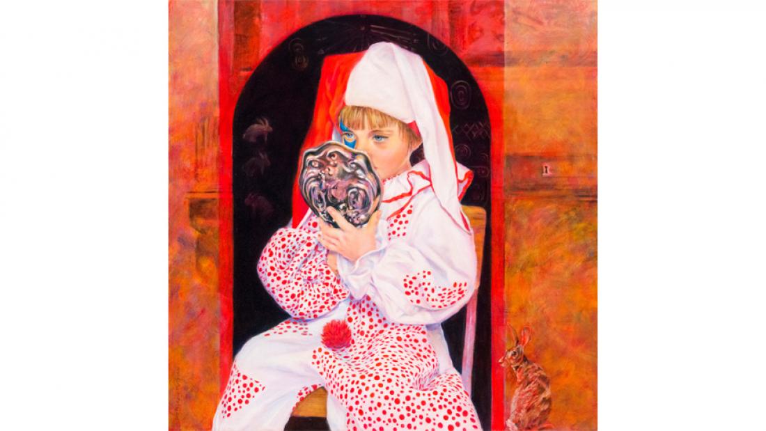 Deborah Putman, Vefele Looks in the Mirror, 2009, acrylic on canvas.