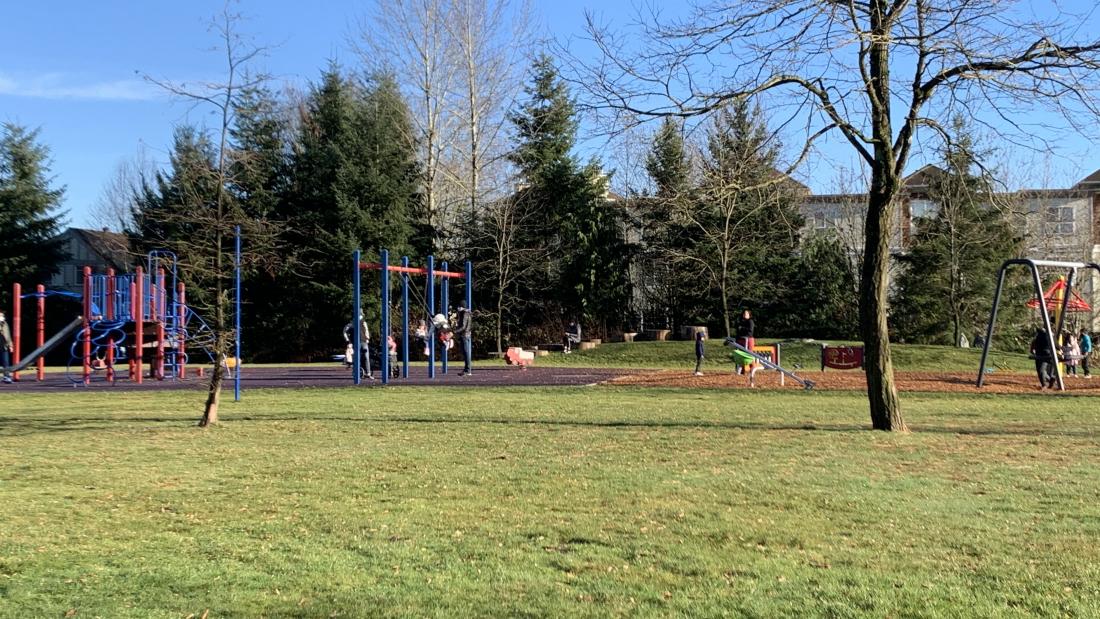 Playground in early spring