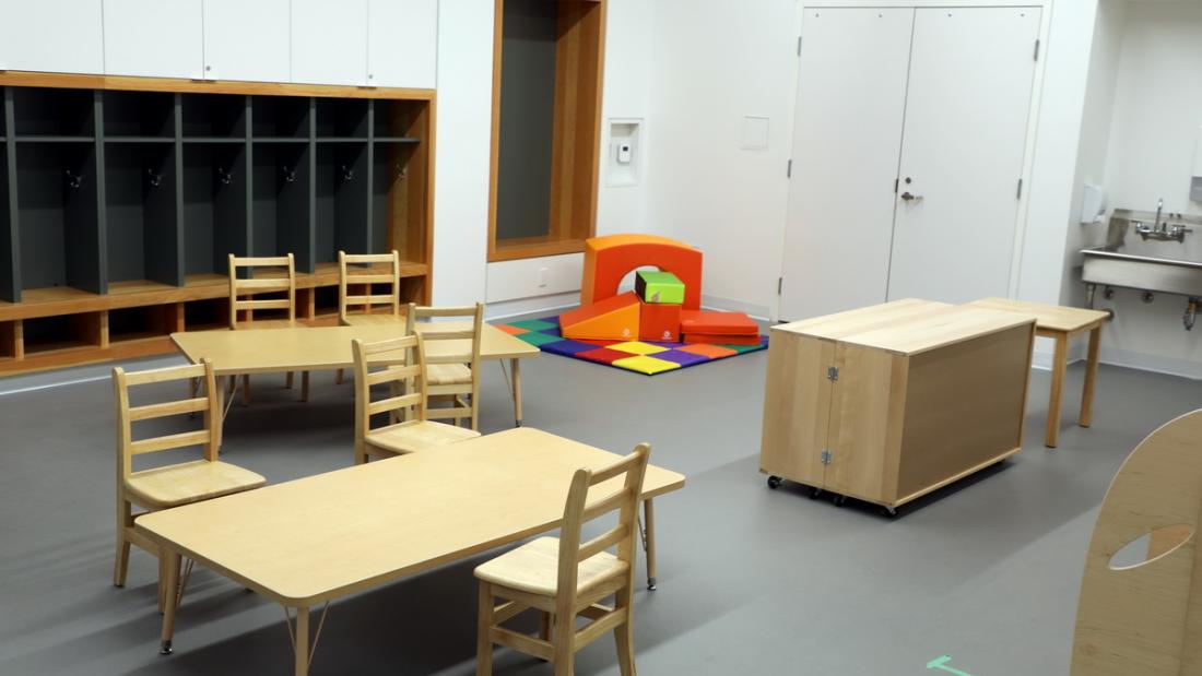 Indoor preschool room, empty