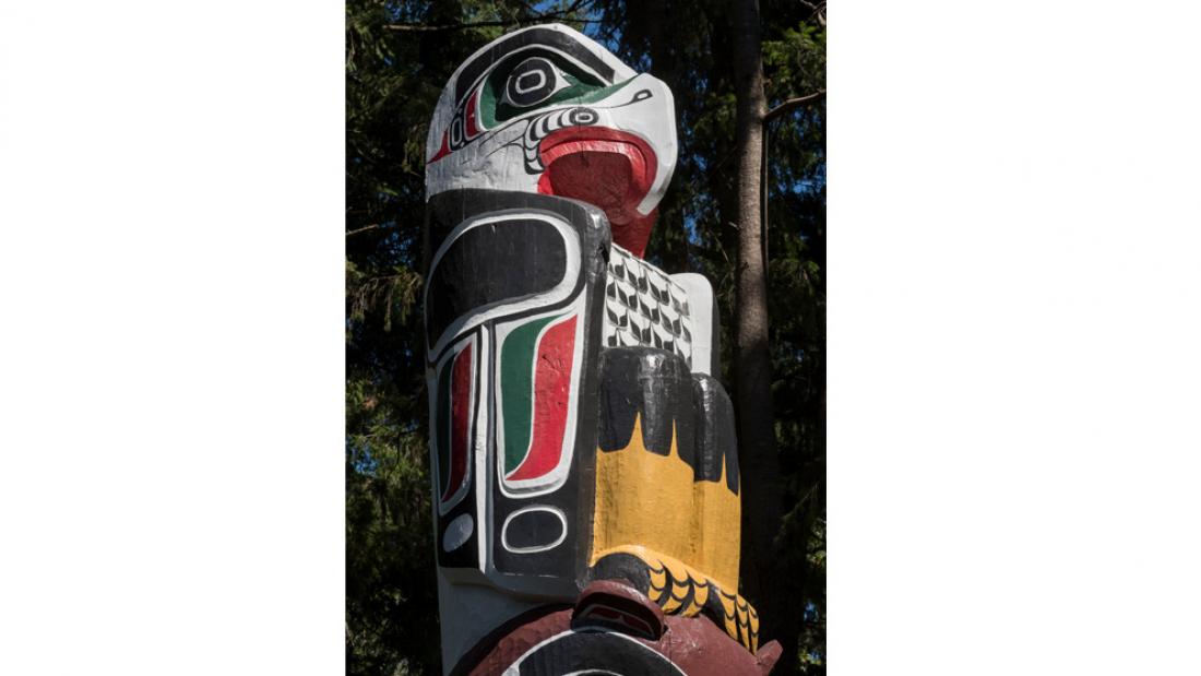 Centennial Totem Pole Eagle Detail