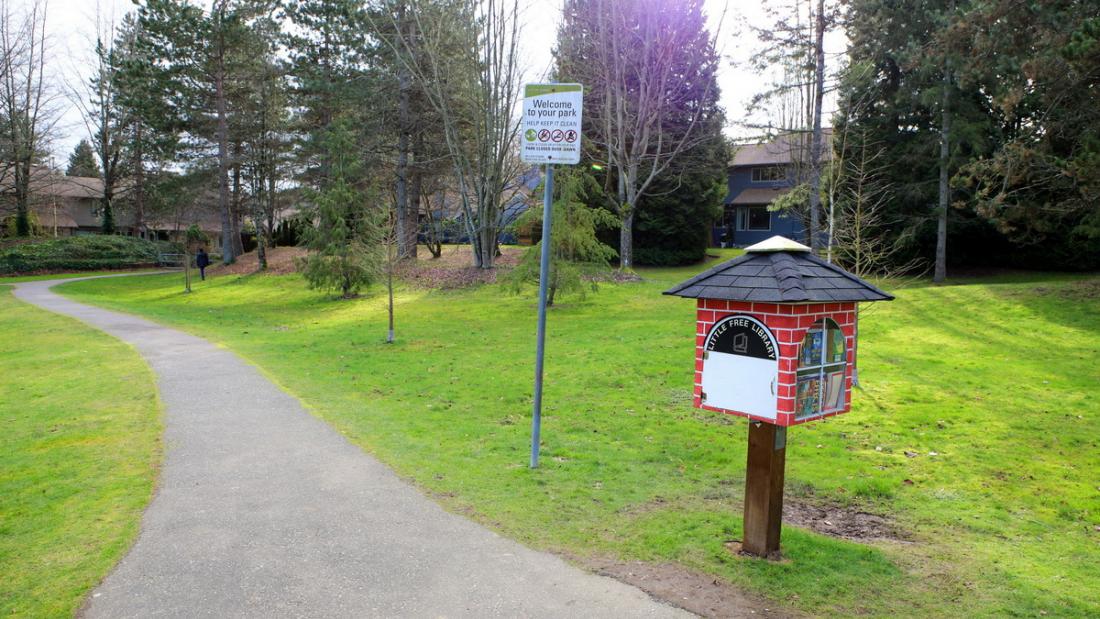 Park path and lending library