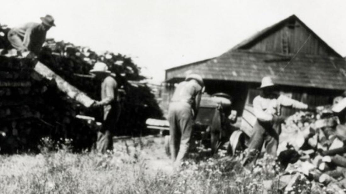 The pole barn in 1935