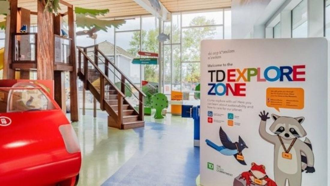 The entrance to the TD Explore Zone at the museum