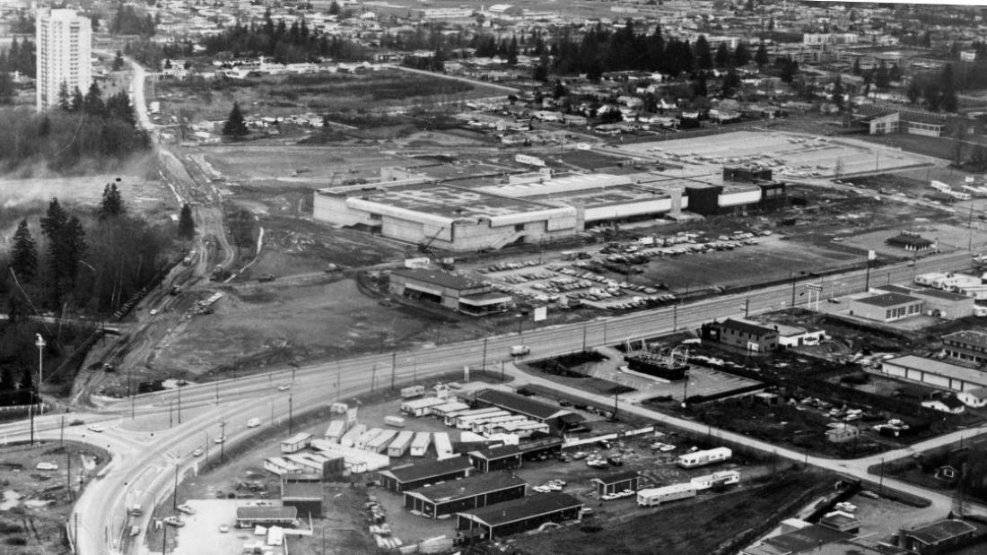 Bird’s eye view over Whalley in 1972