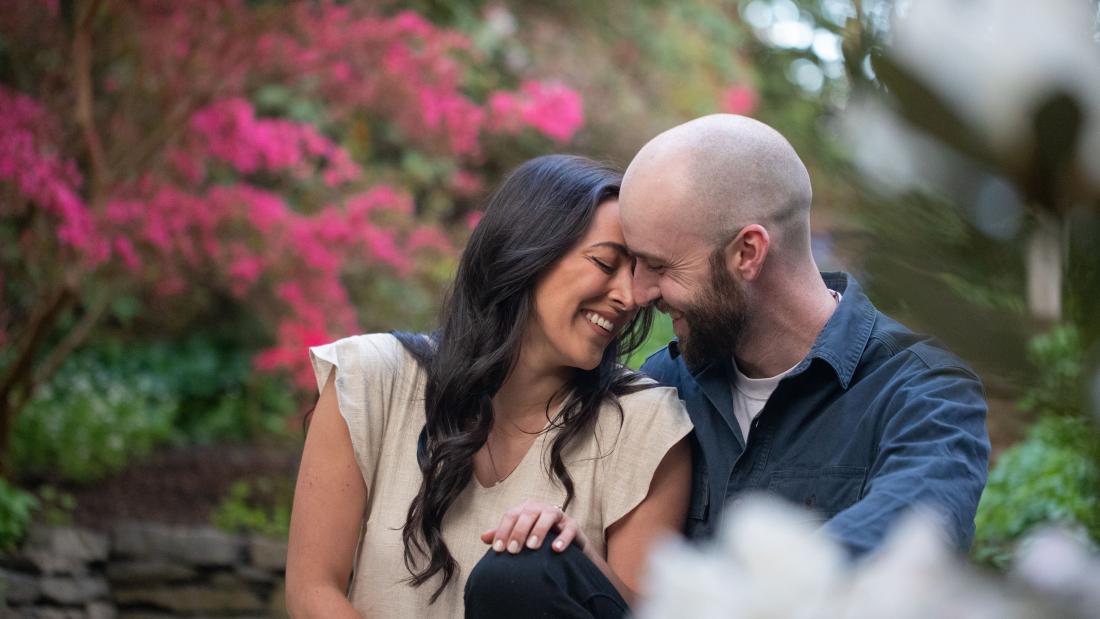 Engagement photoshoot at Glades Woodland Garden