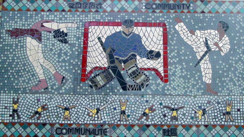 Connie Glover and Vallalee Hoffman - Newton Community Centre Mosaics