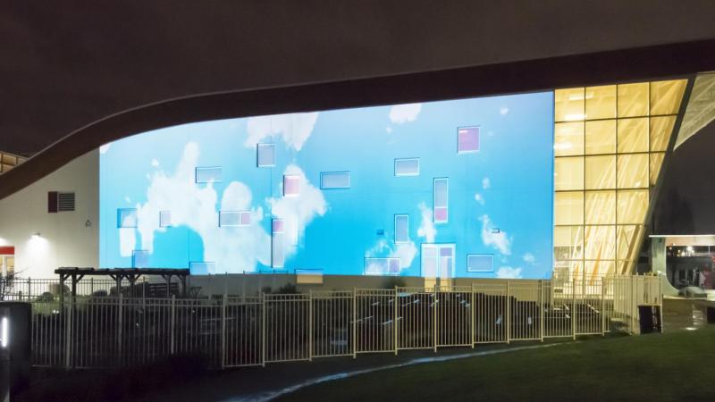 Installation view of 'We Are the Clouds' by Varvara & Mar, at Surrey UrbanScreen