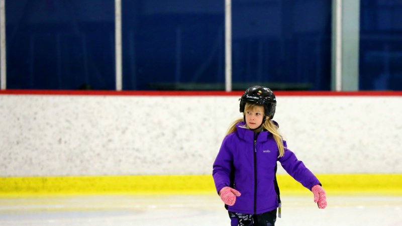 Girl skating at Surrey Sport & Leisure Complex.