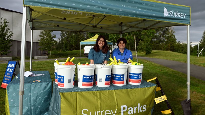 Surrey Parks staff at an outdoor event