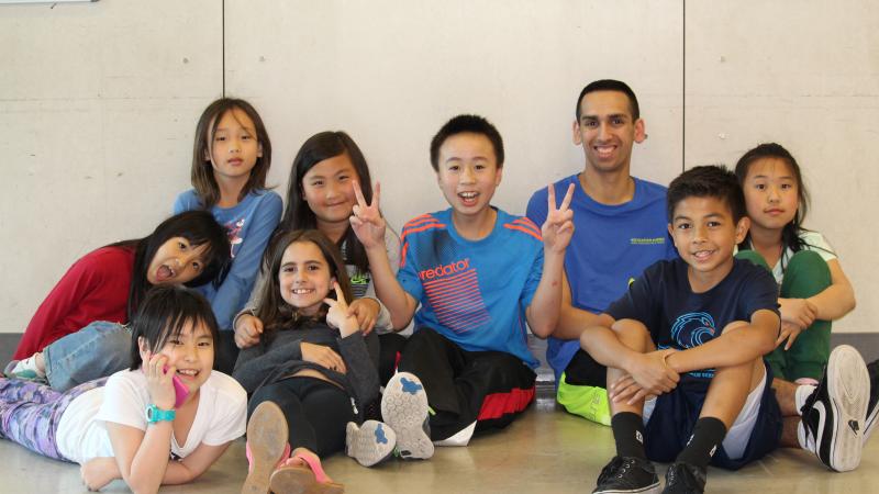 A group of children in a MYzone program.