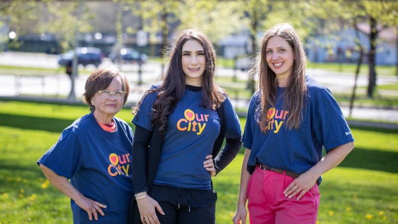 three women with our city shirts