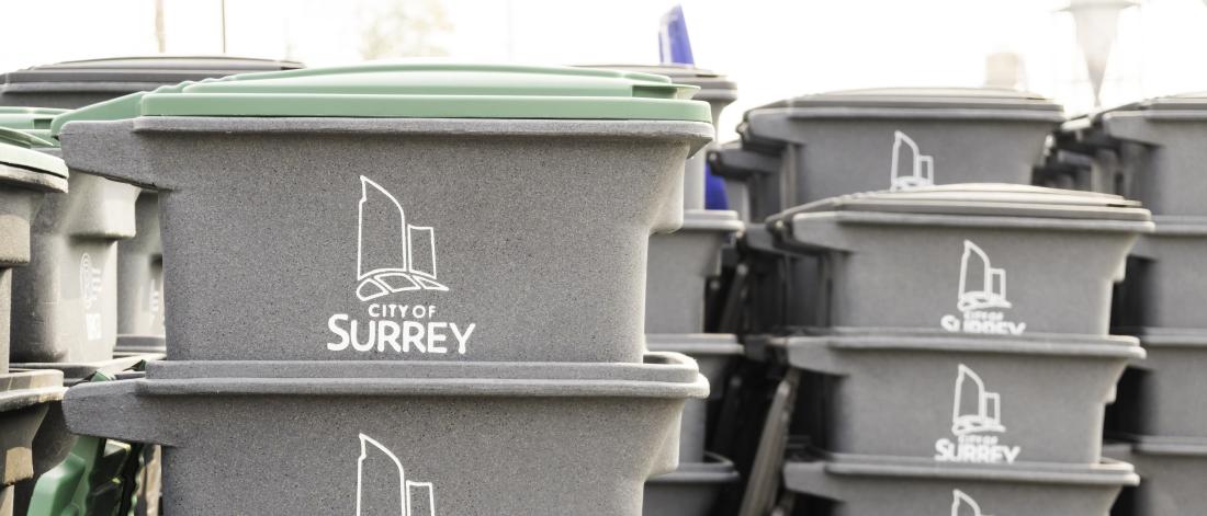 Waste carts at Surrey Yard