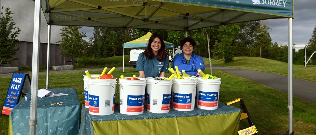 Surrey Parks staff at an outdoor event