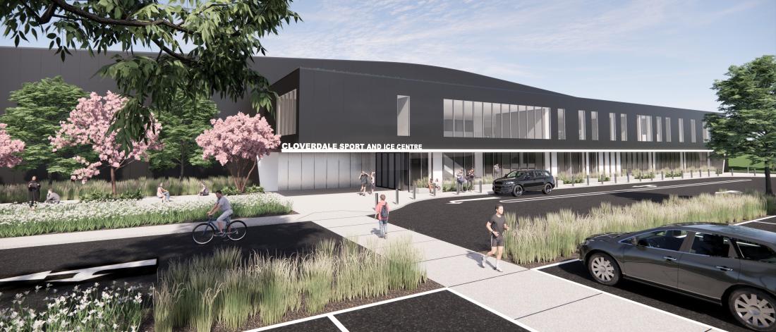 rendering of proposed cloverdale sport and ice complex