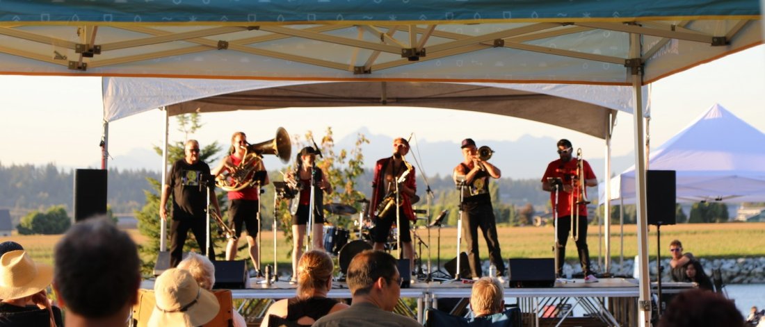 Band playing at a Sounds of Summer concert