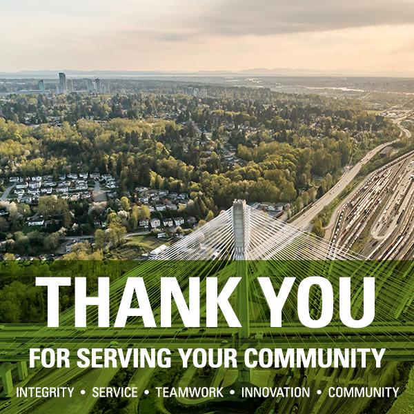 Thank you for Serving your community