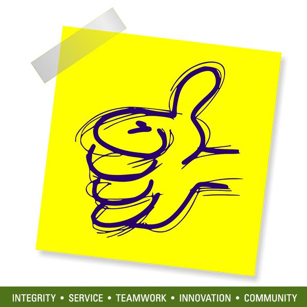 Service Thumbs up