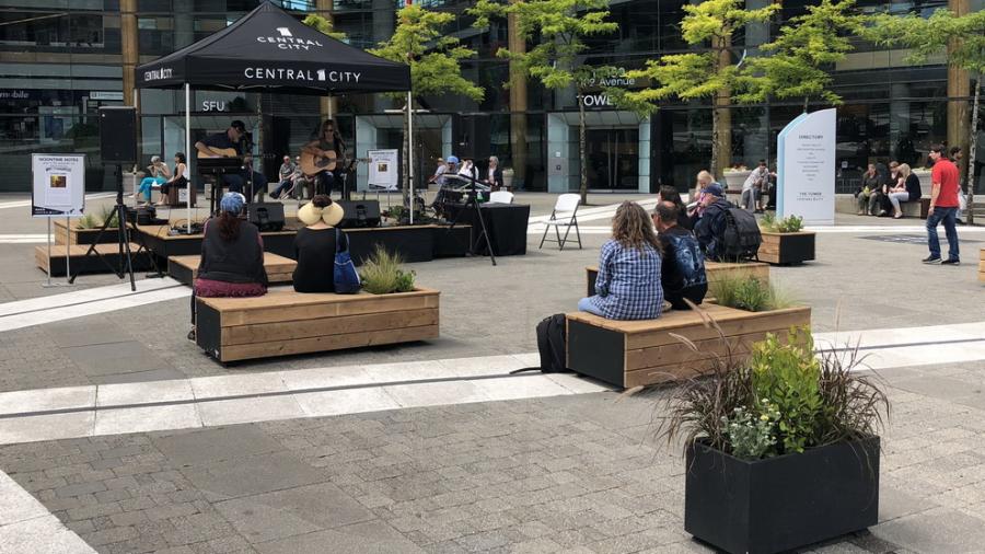 City Centre Mall Pop-up Park seating