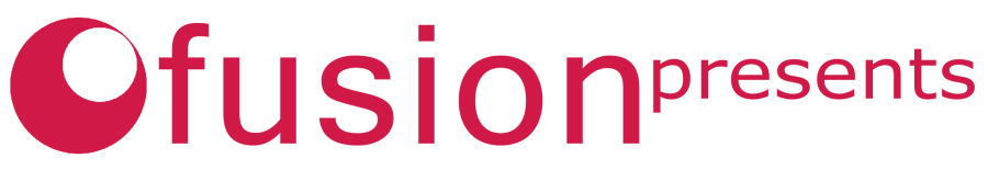 Red logo of Fusion Presents