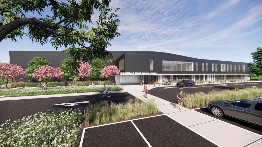rendering of proposed cloverdale sport and ice complex
