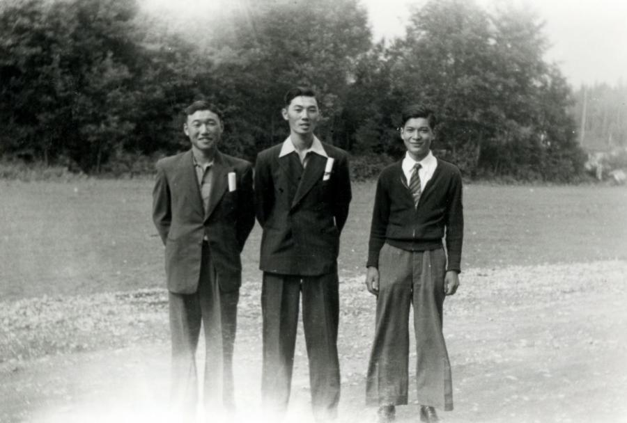 Tom Inouye, Ed Takahashi and George Hirasawa, 1941.