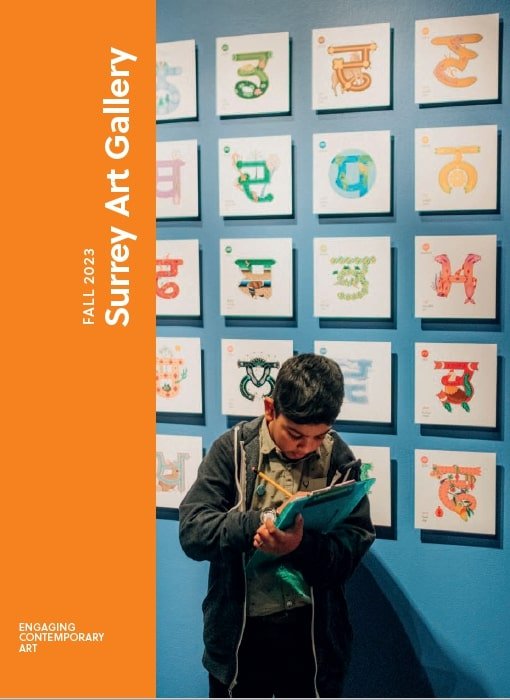 Cover image of Surrey Art Gallery's spring and summer 2023 program guide