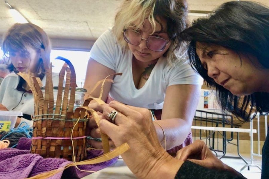 Cedar weaving with Artist Joan Williams