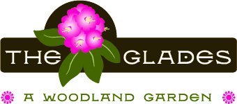 logo for the glades woodland garden