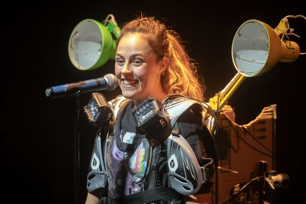 Juniper the character in Robot Song in her homemade robot costume
